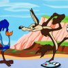 Wile E Coyote And The Road Runner Cartoon paint by number