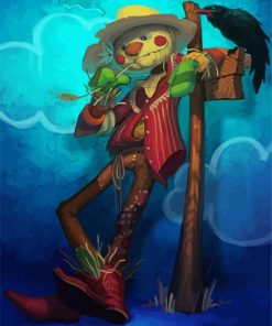 Wizard Of Oz Scarecrow paint by number