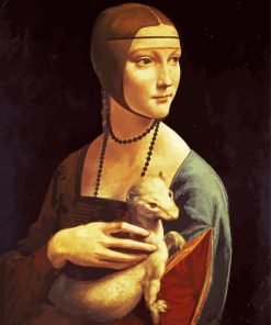 Woman Holding Stoat paint by number