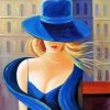 Woman In Blue Hat paint by number