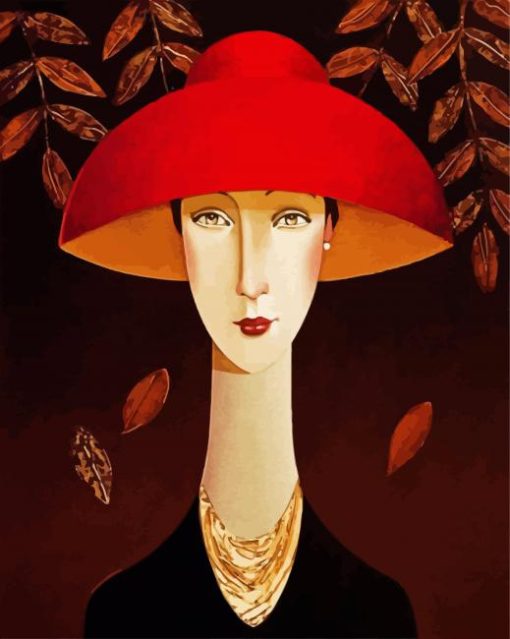 Woman In Hat paint by number