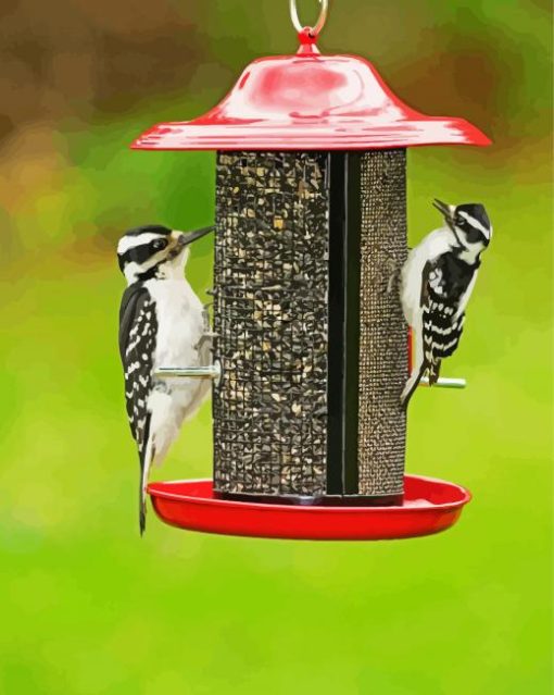 Woodpeckers Birds paint by number