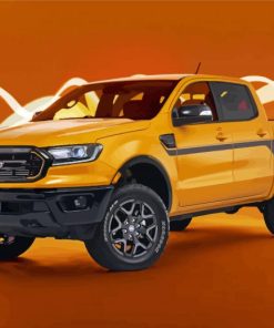 Yellow Ford Ranger Car paint by number