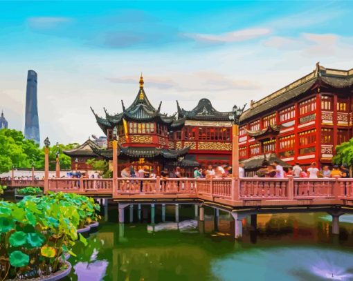 Yu Garden Shanghai paint by numbers