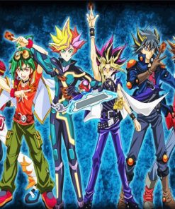 Yugi And Yu Gi Oh Character paint by number