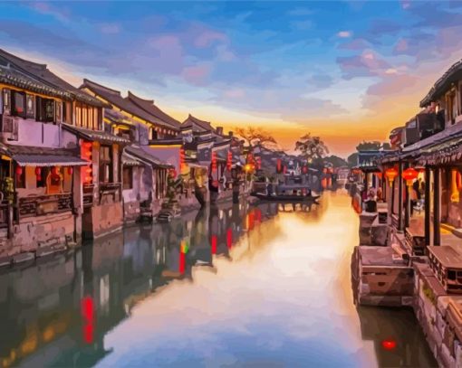 Zhouzhuang China paint by numbers