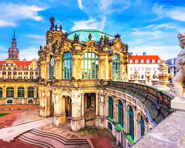 Zwinger Dresden Germany paint by number