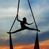 Aerial Ribbon Dancer Silhouette paint by numbers