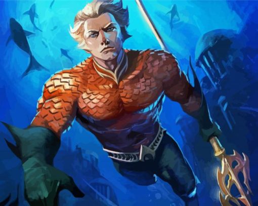 Aesthetic Aquaman paint by number