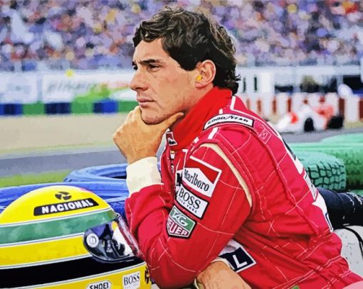 Aesthetic Ayrton Senna paint by number