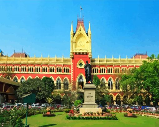 Aesthetic Calcutta High Court Kolkata paint by number