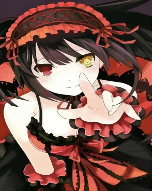 Aesthetic Kurumi Tokisaki Illustration Anime paint by number