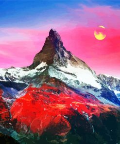 Aesthetic Matterhorn paint by numbers