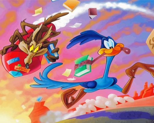 Aesthetic Roadrunner Cartoon paint by number