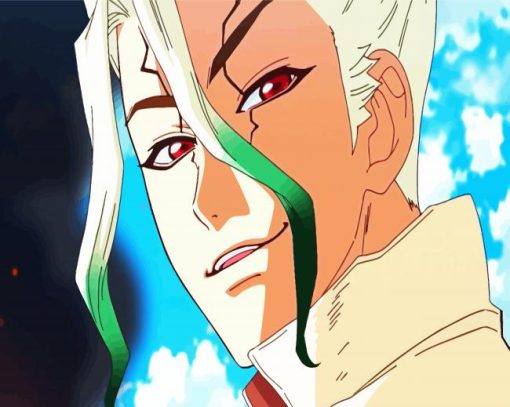 Aesthetic Senku Ishigami Dr Stone paint by number