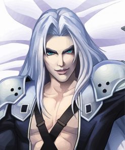 Aesthetic Sephiroth paint by number