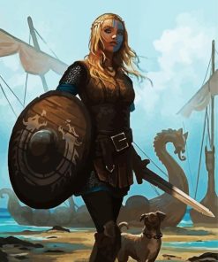 Aesthetic Shieldmaiden paint by number