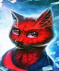 Aesthetic Spider Cat Art paint by numbers