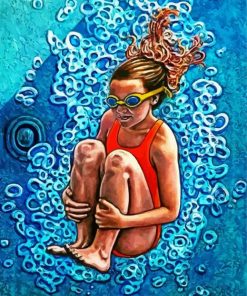 Aesthetic Swimmer Girl paint by number