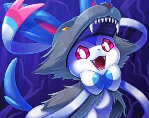 Aesthetic Sylveon Anime Art paint by number