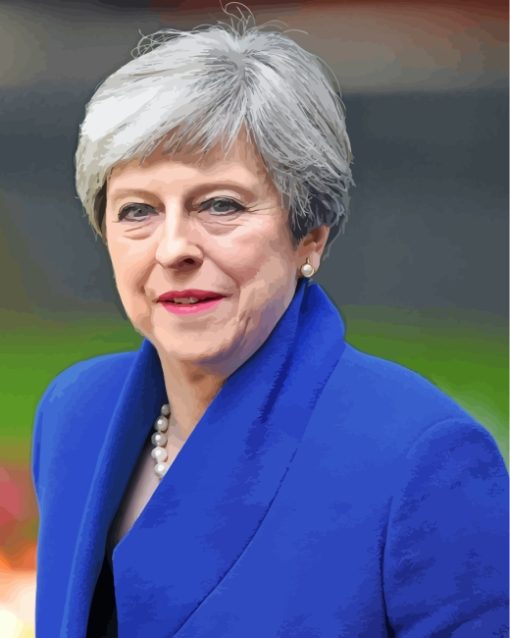 Aesthetic Theresa May paint by numbers