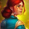 Aesthetic Triss Merigold Witcher paint by number