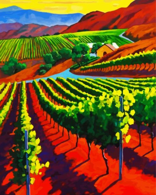 Aesthetic Vineyard paint by numbers