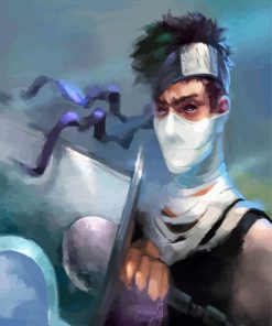 Aesthetic Zabuza Momochi paint by number