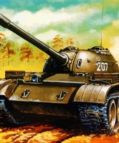 Aesthetic Military Tank paint by number