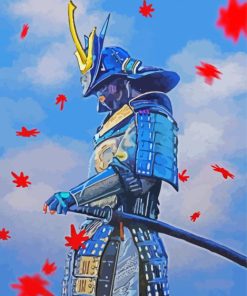 Aesthetic Samurai Warrior paint by numbers