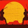 Aesthetic Silhouette Samurais paint by numbers