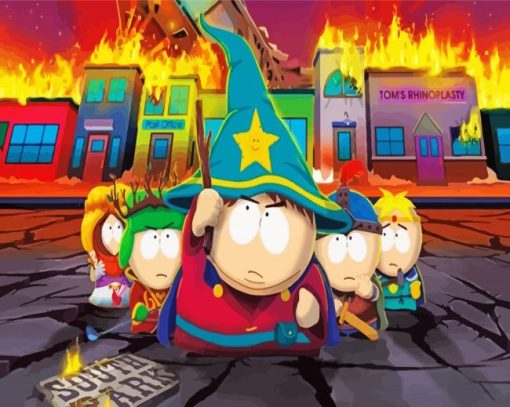 Aesthetic Southpark paint by numbers