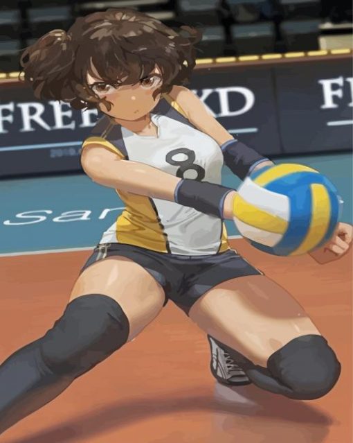 Aesthetic Volleyball Girl paint by numbers