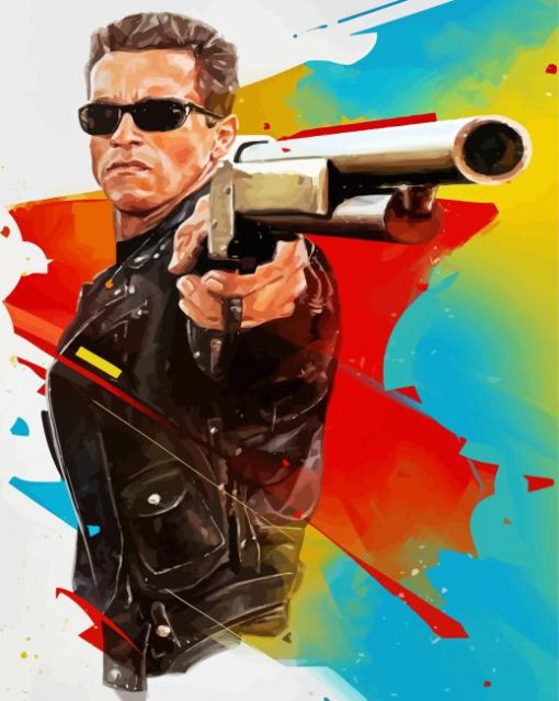 Arnold Schwarzenegger The Terminator paint by numbers