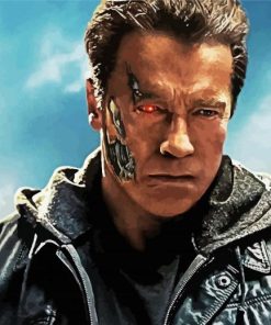 Arnold Schwarzenegger The Terminator paint by number