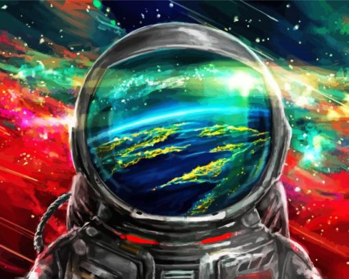 Astronaut In Space paint by number