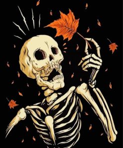 Autumn Skeleton paint by numbers