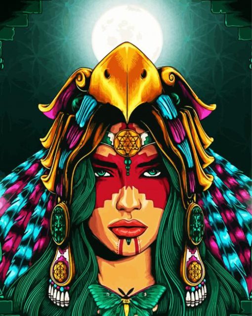 Aesthetic Xochiquetzal Woman paint by number