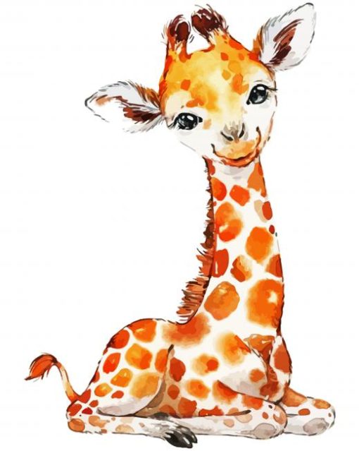 Baby Giraffe paint by number