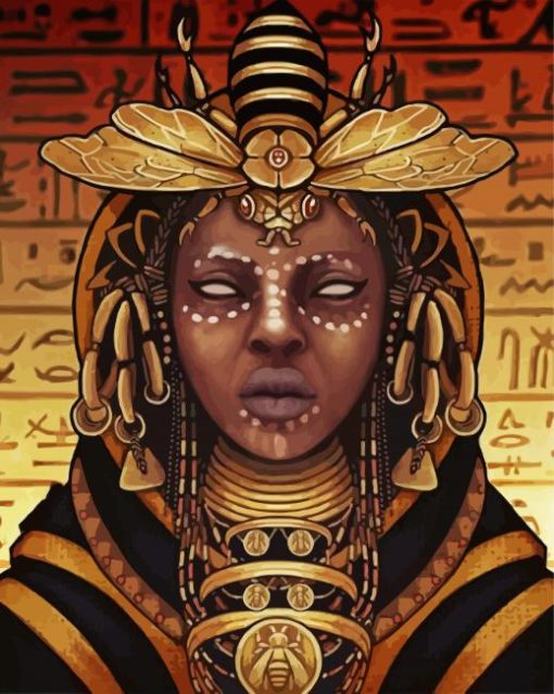 Bee Egyptian Lady paint by number