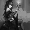 Black And White Tharja paint by number