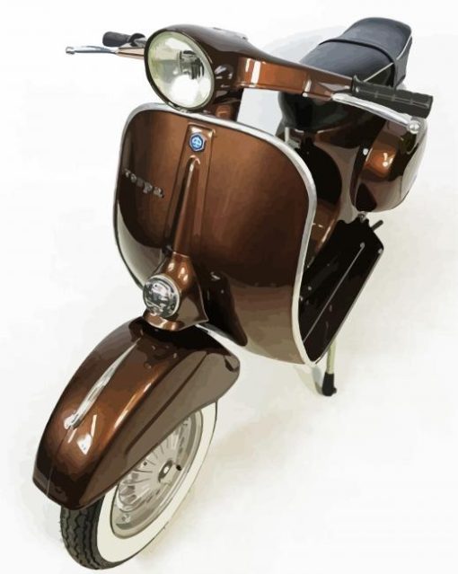 Brown Scooter paint by number