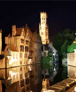 Bruges At Night paint by numbers