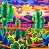 Cactus Illustration paint by numbers