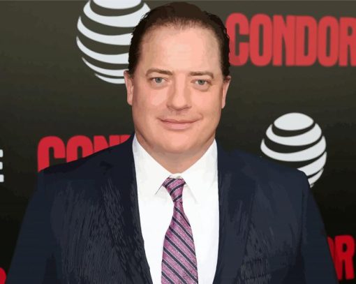 Celebrity Brendan Fraser paint by numbers