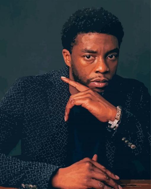 Chadwick Boseman paint by number