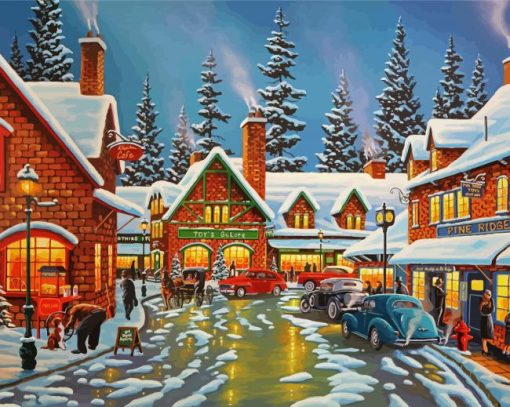 Christmas Night paint by number