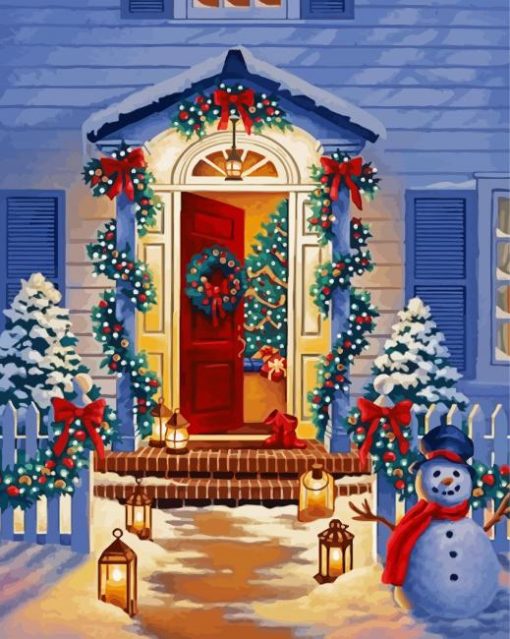 Christmas Night paint by number