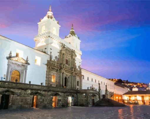 Church Of Sait Francis Quito Ecuqdor paint by numbers