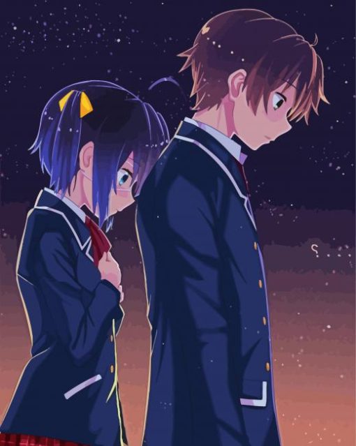 Chuunibyou Togashi Yuuta And Rikka Takanashi paint by number